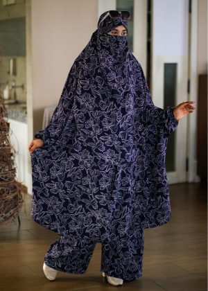 Luxury Mishori Silk Khimar Set | Code 642