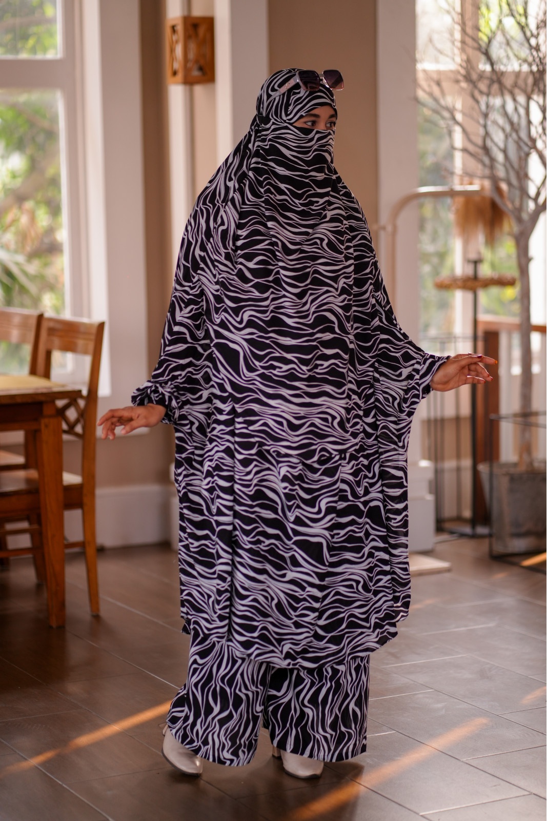 Luxury Mishori Silk Khimar Set | Code 641 - Image 3
